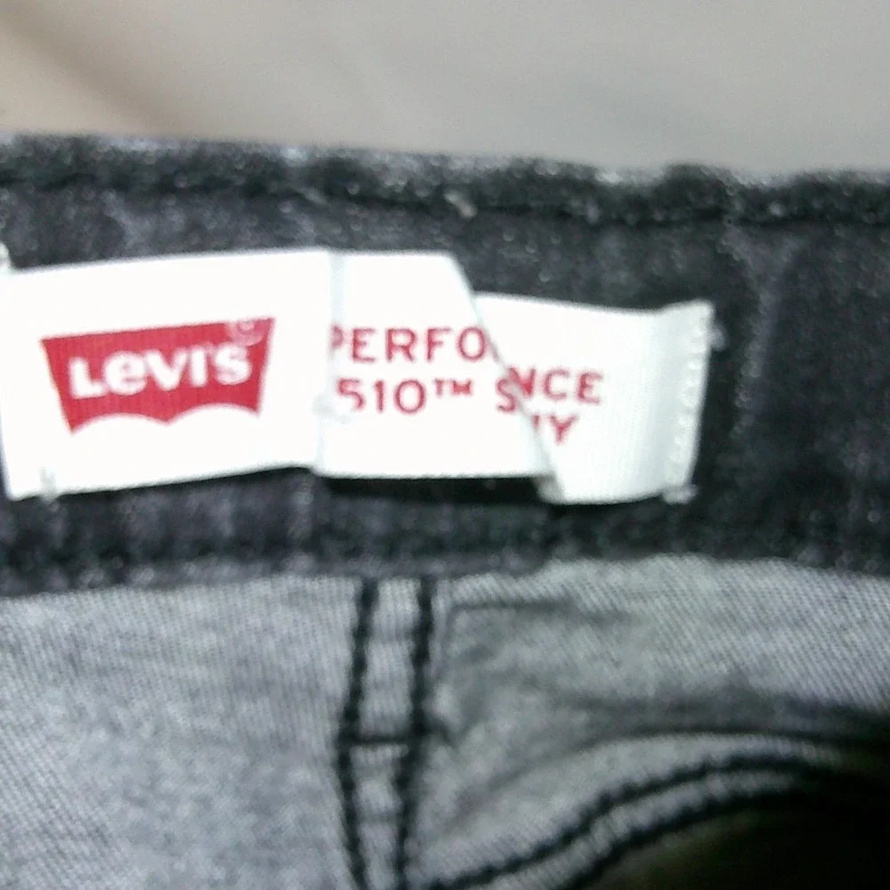 Levis 510 Skinny Fit‎ Performance Black Wash Jeans Kids Size 10 Reg